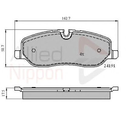 Photo Kit de plaquettes de frein, frein à disque COMLINE ADB01533