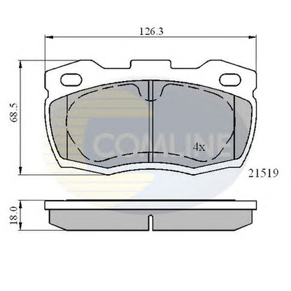 Foto Kit pastiglie freno, Freno a disco COMLINE CBP01052