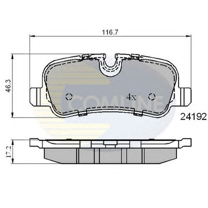 Foto Bremsbelagsatz, Scheibenbremse COMLINE CBP01726