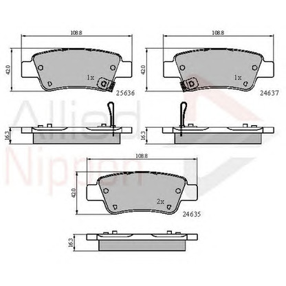 Photo Brake Pad Set, disc brake COMLINE ADB31674