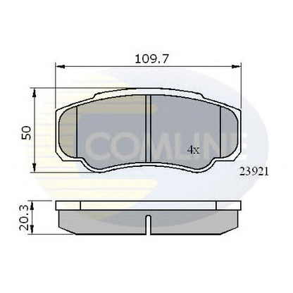 Photo Brake Pad Set, disc brake COMLINE CBP01042