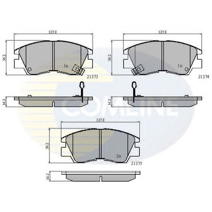 Photo Kit de plaquettes de frein, frein à disque COMLINE CBP3295