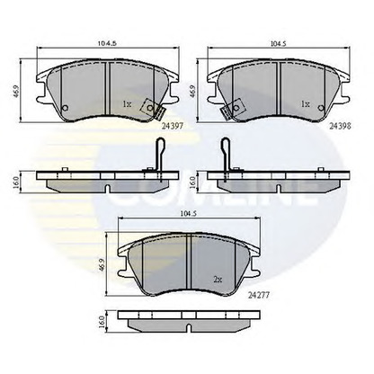 Foto Bremsbelagsatz, Scheibenbremse COMLINE CBP31298