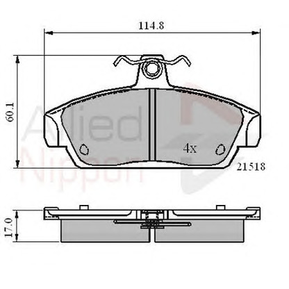 Foto Kit pastiglie freno, Freno a disco COMLINE ADB0467