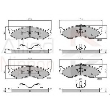 Photo Brake Pad Set, disc brake COMLINE ADB0845