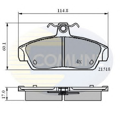 Foto Kit pastiglie freno, Freno a disco COMLINE CBP0467