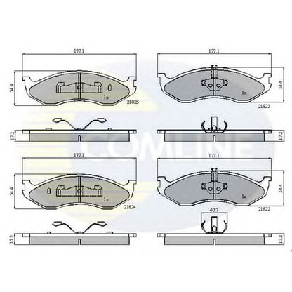 Photo Brake Pad Set, disc brake COMLINE CBP0845