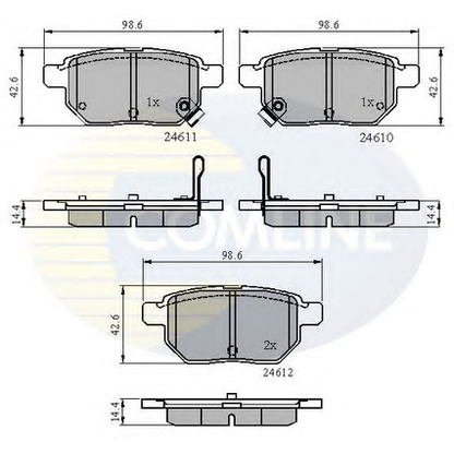 Photo Brake Pad Set, disc brake COMLINE CBP31579