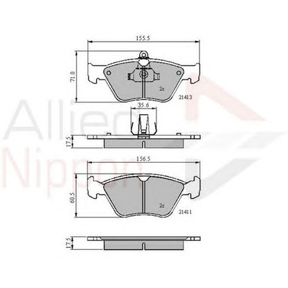 Photo Kit de plaquettes de frein, frein à disque COMLINE ADB0738