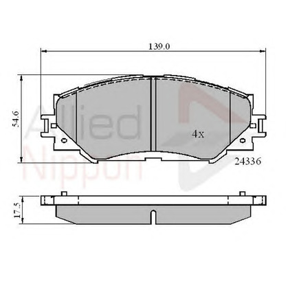 Photo Kit de plaquettes de frein, frein à disque COMLINE ADB01515