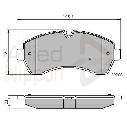 Photo Brake Pad Set, disc brake COMLINE ADB01569