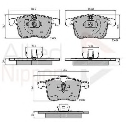 Photo Brake Pad Set, disc brake COMLINE ADB01593