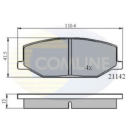 Photo Brake Pad Set, disc brake COMLINE CBP0195