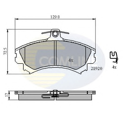 Foto Bremsbelagsatz, Scheibenbremse COMLINE CBP31304