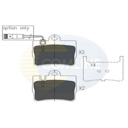 Photo Kit de plaquettes de frein, frein à disque COMLINE CBP01143