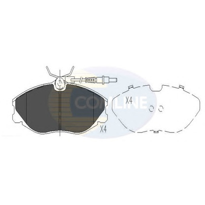 Photo Brake Pad Set, disc brake COMLINE CBP11129