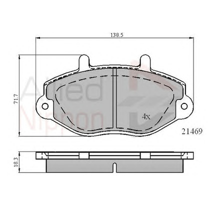 Foto Kit pastiglie freno, Freno a disco COMLINE ADB0924