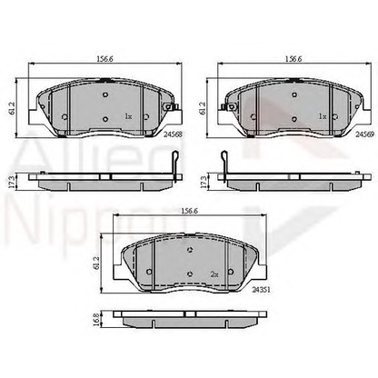 Photo Brake Pad Set, disc brake COMLINE ADB31676