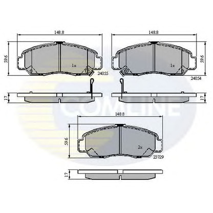 Photo Kit de plaquettes de frein, frein à disque COMLINE CBP3949