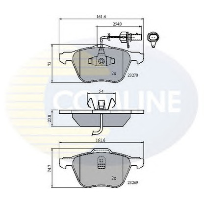 Photo Brake Pad Set, disc brake COMLINE CBP11136