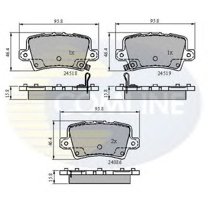 Foto Bremsbelagsatz, Scheibenbremse COMLINE CBP31587