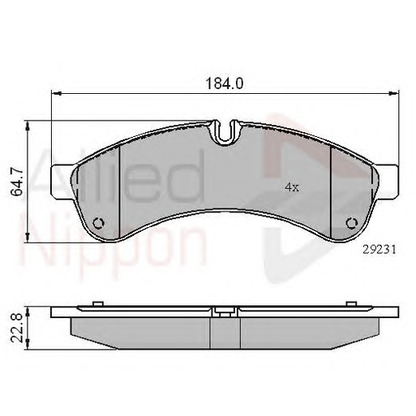 Photo Brake Pad Set, disc brake COMLINE ADB01727