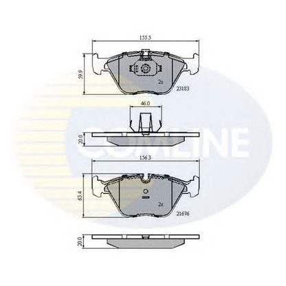 Foto Bremsbelagsatz, Scheibenbremse COMLINE CBP01744