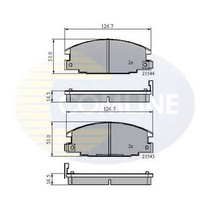 Photo Brake Pad Set, disc brake COMLINE CBP3322