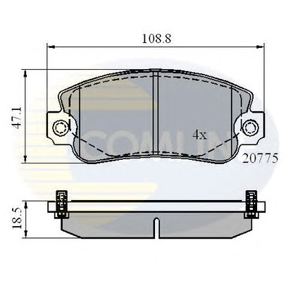 Foto Bremsbelagsatz, Scheibenbremse COMLINE CBP4129