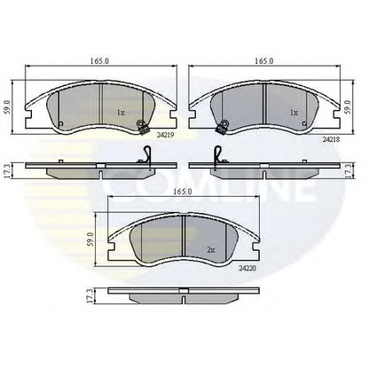 Photo Brake Pad Set, disc brake COMLINE CBP31321