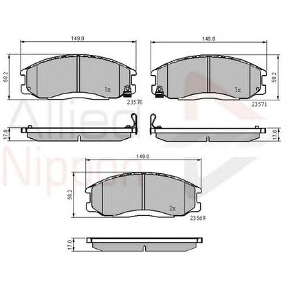 Foto Kit pastiglie freno, Freno a disco COMLINE ADB3938