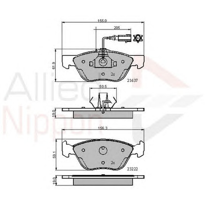 Photo Brake Pad Set, disc brake COMLINE ADB11772