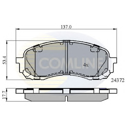 Photo Brake Pad Set, disc brake COMLINE CBP01778