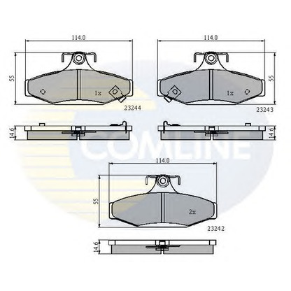 Photo Brake Pad Set, disc brake COMLINE CBP3586