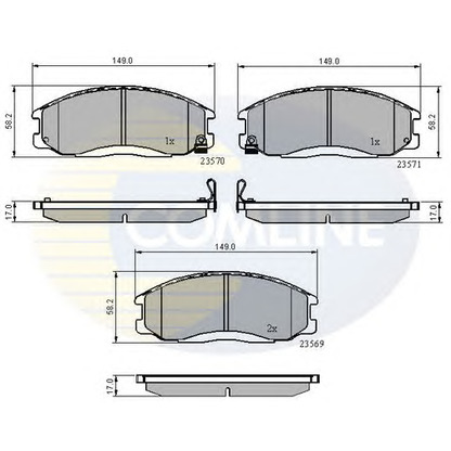 Photo Brake Pad Set, disc brake COMLINE CBP3938