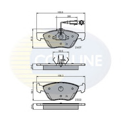 Foto Kit pastiglie freno, Freno a disco COMLINE CBP11772