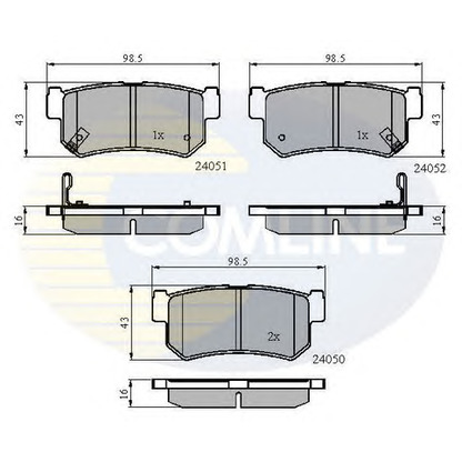 Photo Kit de plaquettes de frein, frein à disque COMLINE CBP31192