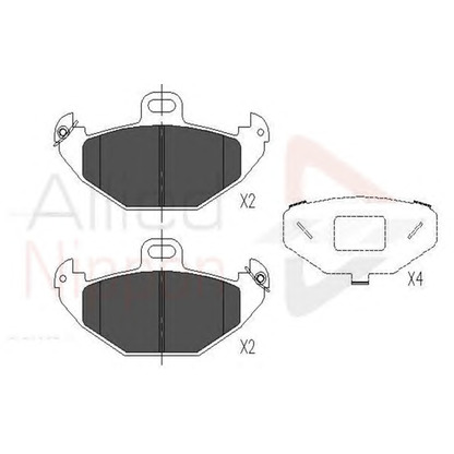 Photo Kit de plaquettes de frein, frein à disque COMLINE ADB01020