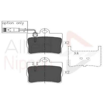 Photo Kit de plaquettes de frein, frein à disque COMLINE ADB01143