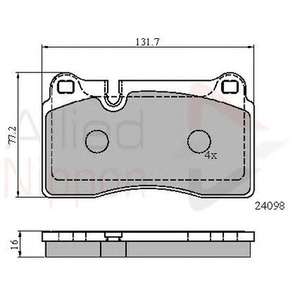 Photo Brake Pad Set, disc brake COMLINE ADB01626