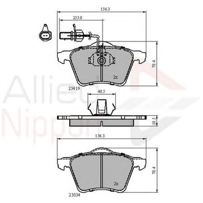 Photo Brake Pad Set, disc brake COMLINE ADB1885