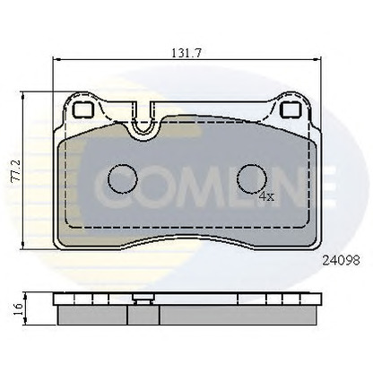 Foto Bremsbelagsatz, Scheibenbremse COMLINE CBP01626