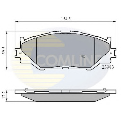 Foto Bremsbelagsatz, Scheibenbremse COMLINE CBP01632