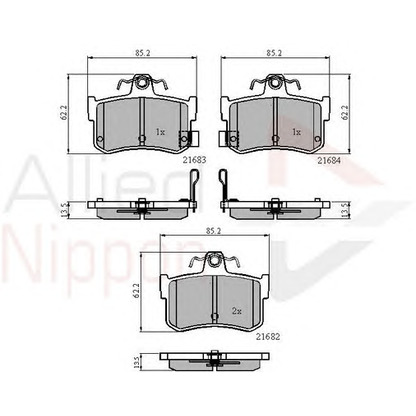 Photo Brake Pad Set, disc brake COMLINE ADB3811