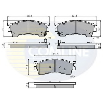 Photo Kit de plaquettes de frein, frein à disque COMLINE CBP3823