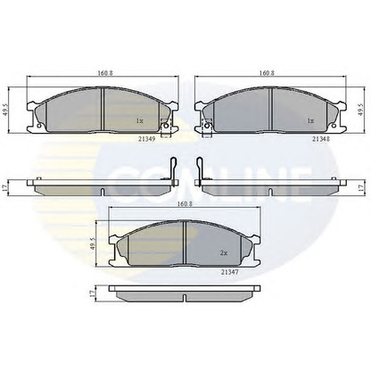 Foto Bremsbelagsatz, Scheibenbremse COMLINE CBP3863