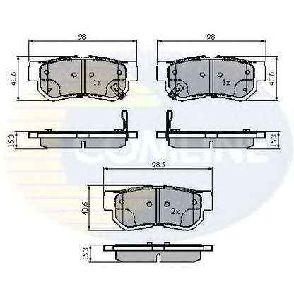 Foto Bremsbelagsatz, Scheibenbremse COMLINE CBP3879