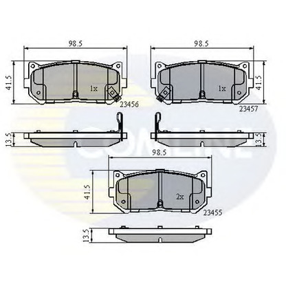 Photo Brake Pad Set, disc brake COMLINE CBP3906