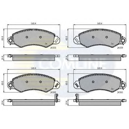 Photo Kit de plaquettes de frein, frein à disque COMLINE CBP31544