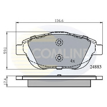 Foto Kit pastiglie freno, Freno a disco COMLINE CBP02027